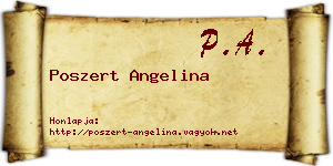 Poszert Angelina névjegykártya